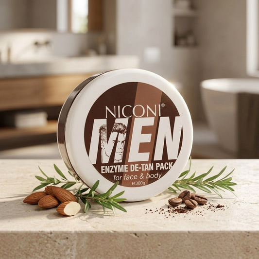 Niconi Men Enzyme De-Tan Pack (300g), Face & Body Skin Brightening Cream