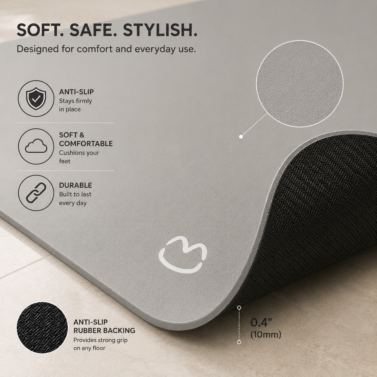 Ultra Fast-Drying Anti-Slip Door Mat - Quick Dry Bath & Room Doormat