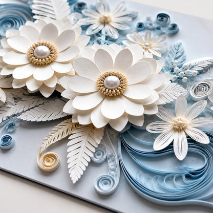 3D Floral Quilling Style Anti-Slip Doormat – Elegant Non-Slip Floor Mat for Room & Bathroom Entrance