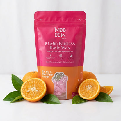 Meeoow Club 10 Min Painless Body Wax (Orange Hair Removal Powder)