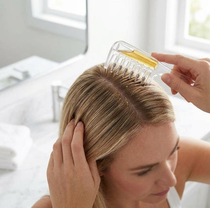 Clear Scalp Applicator Comb for Hair Growth & Oil Treatment – Precision Root Serum Dispenser