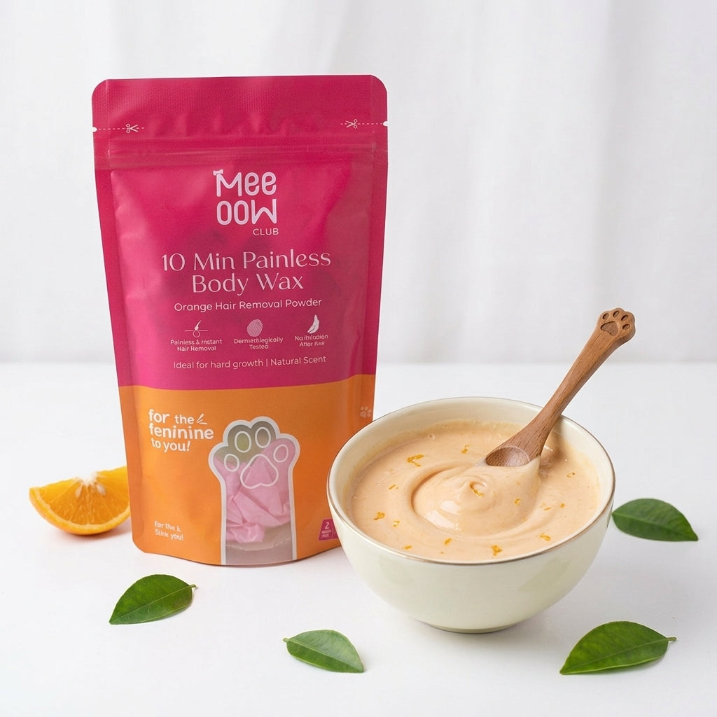 Meeoow Club 10 Min Painless Body Wax (Orange Hair Removal Powder)