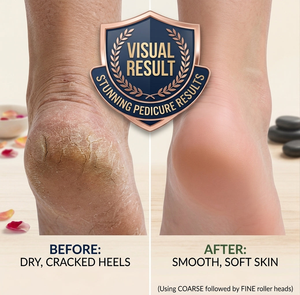 Electric Rechargeable Callus Remover & Pedicure Foot File for Smooth Heels