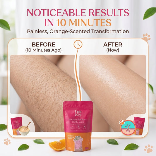 Meeoow Club 10 Min Painless Body Wax (Orange Hair Removal Powder)