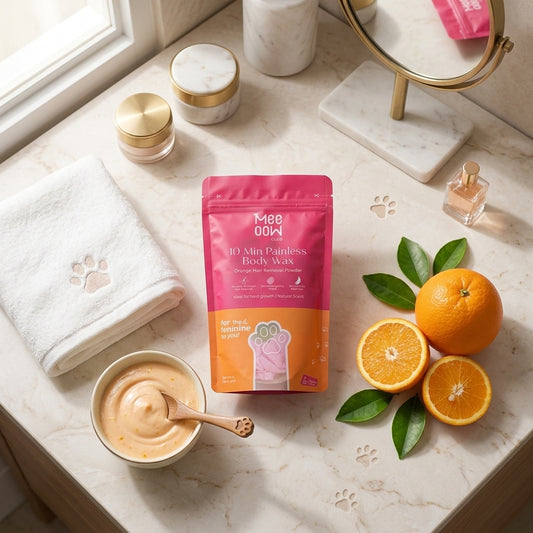 Meeoow Club 10 Min Painless Body Wax (Orange Hair Removal Powder)