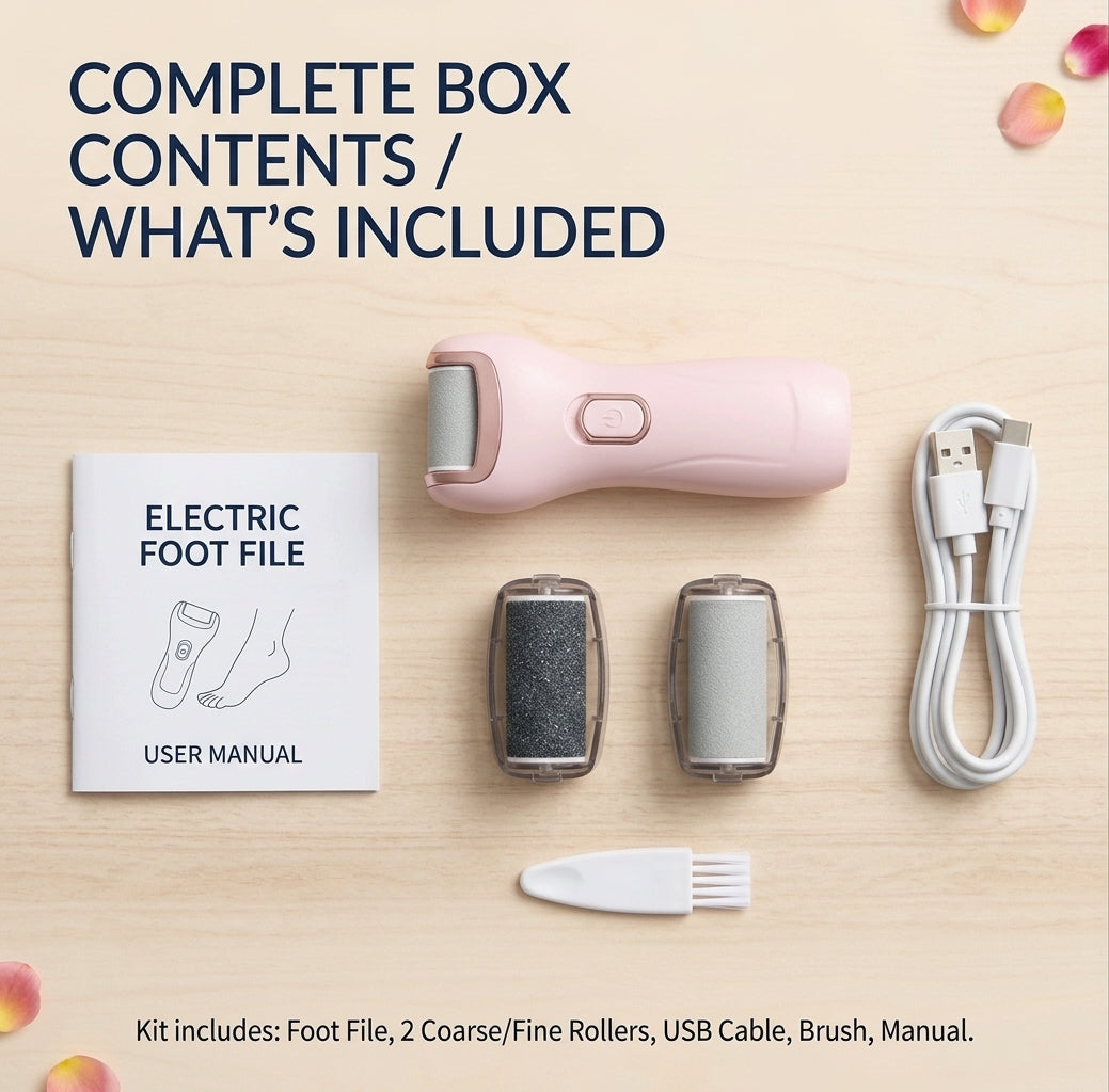 Electric Rechargeable Callus Remover & Pedicure Foot File for Smooth Heels