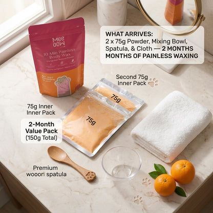 Meeoow Club 10 Min Painless Body Wax (Orange Hair Removal Powder)