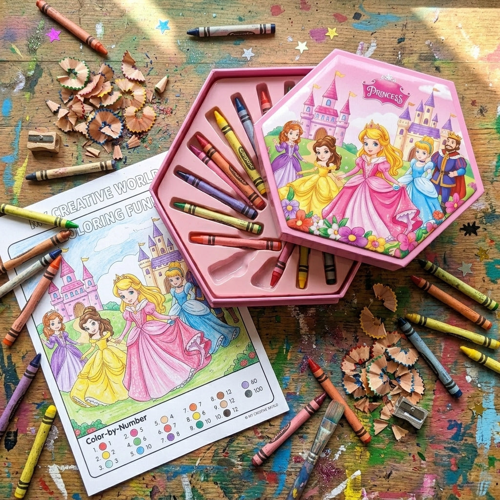 Ultimate All-In-One Hexagonal Art & Coloring Box Set For Kids, Perfect For Ultimate Gift For Kids