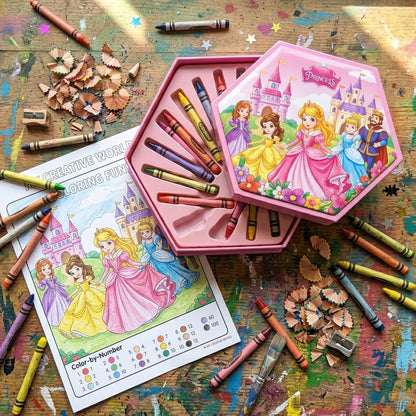 Ultimate All-In-One Hexagonal Art & Coloring Box Set For Kids, Perfect For Ultimate Gift For Kids