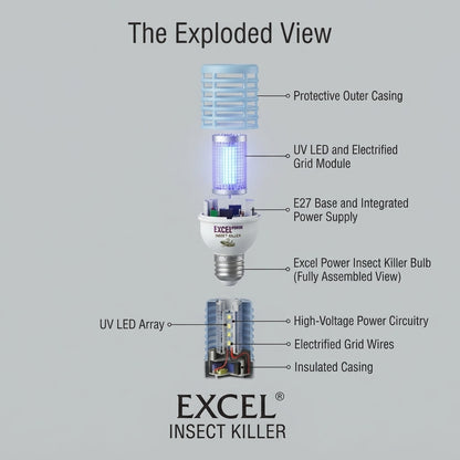 Excel Power LED Anti-Mosquito Bulb | Electric Insect & Bug Killer for Indoor Use