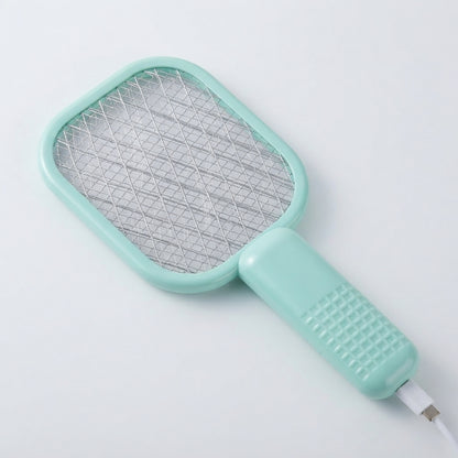 Portable USB Rechargeable Electric Mosquito Zapper & Bug Swatter with Safety Mesh