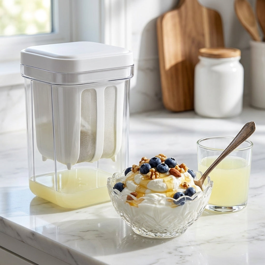 Ultimate Ultra-Fine Mesh Greek Yogurt Strainer & Whey Separator for Kitchen